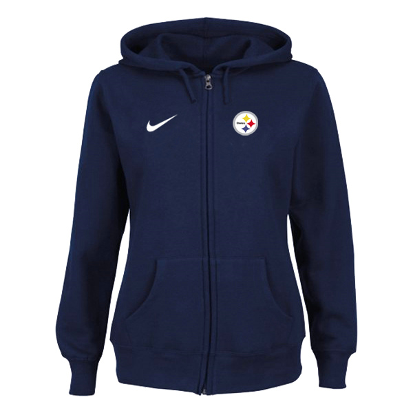 Women Pittsburgh Steelers Tailgater Full Zip Hoodie - Blue,We sell and wholesale Women Pittsburgh Steelers Tailgater Full Zip Hoodie - Blue on line form chian!