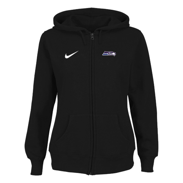 Women Seattle Seahawks Tailgater Full Zip Hoodie - Black,We sell and wholesale Women Seattle Seahawks Tailgater Full Zip Hoodie - Black on line form chian!