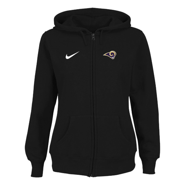 Women St. Louis Rams Tailgater Full Zip Hoodie - Black,We sell and wholesale Women St. Louis Rams Tailgater Full Zip Hoodie - Black on line form chian!