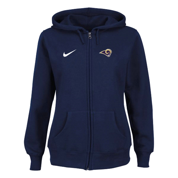 Women St. Louis Rams Tailgater Full Zip Hoodie - Blue,We sell and wholesale Women St. Louis Rams Tailgater Full Zip Hoodie - Blue on line form chian!