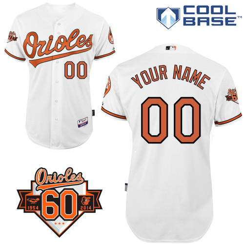 Customized Baltimore Orioles MLB Jersey-Men's Stitched Home White Cool BaseCommemorative 60th Anniversary Patch Baseball Jersey,We sell and wholesale Customized Baltimore Orioles MLB Jersey-Men's Stitched Home White Cool BaseCommemorative 60th Anniversary Patch Baseball Jersey on line form chian!