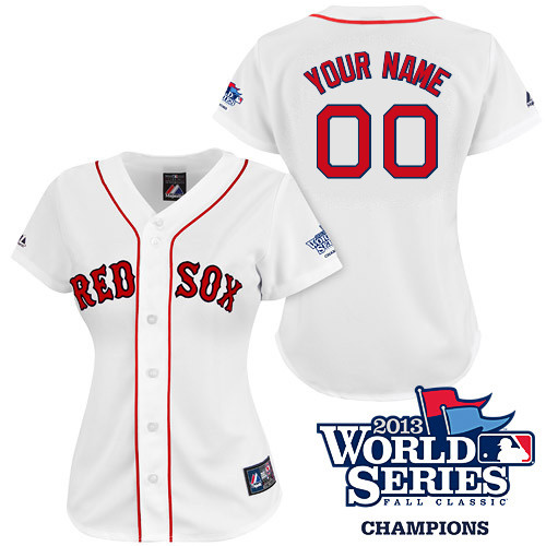 Customized Boston Red Sox Baseball Jersey-Women's Stitched 2013 World Series Champions Home White MLB Jersey,We sell and wholesale Customized Boston Red Sox Baseball Jersey-Women's Stitched 2013 World Series Champions Home White MLB Jersey on line form chian!