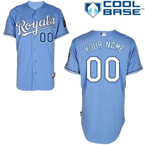 Customized Kansas City Royals MLB Jersey-Men's Stitched Alternate Light Blue Cool Base Baseball Jersey,We sell and wholesale Customized Kansas City Royals MLB Jersey-Men's Stitched Alternate Light Blue Cool Base Baseball Jersey on line form chian!
