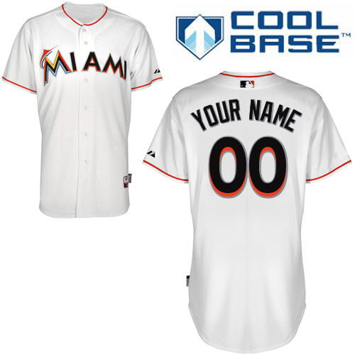 Customized Miami Marlins MLB Jersey-Men's Stitched Home White Cool Base Baseball Jersey,We sell and wholesale Customized Miami Marlins MLB Jersey-Men's Stitched Home White Cool Base Baseball Jersey on line form chian!