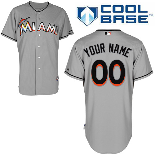 Customized Miami Marlins MLB Jersey-Men's Stitched Road Gray Cool Base Baseball Jersey,We sell and wholesale Customized Miami Marlins MLB Jersey-Men's Stitched Road Gray Cool Base Baseball Jersey on line form chian!