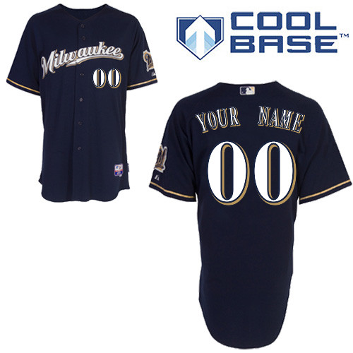 Customized Milwaukee Brewers Baseball Jersey-Women's Stitched Alternate Dark Blue MLB Jersey,We sell and wholesale Customized Milwaukee Brewers Baseball Jersey-Women's Stitched Alternate Dark Blue MLB Jersey on line form chian!