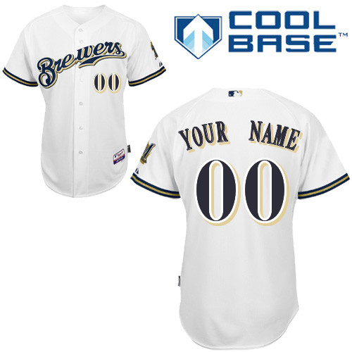 Customized Milwaukee Brewers MLB Jersey-Men's Stitched Home White Cool Base Baseball Jersey,We sell and wholesale Customized Milwaukee Brewers MLB Jersey-Men's Stitched Home White Cool Base Baseball Jersey on line form chian!