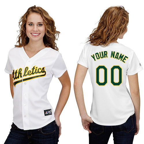 Customized Oakland Athletics Baseball Jersey-Women's Stitched Home White Cool Base MLB Jersey,We sell and wholesale Customized Oakland Athletics Baseball Jersey-Women's Stitched Home White Cool Base MLB Jersey on line form chian!