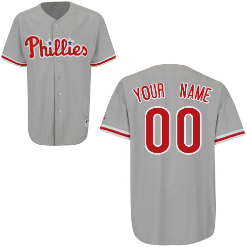 Customized Philadelphia Phillies Baseball Jersey-Women's Stitched Road Gray Cool Base MLB Jersey,We sell and wholesale Customized Philadelphia Phillies Baseball Jersey-Women's Stitched Road Gray Cool Base MLB Jersey on line form chian!