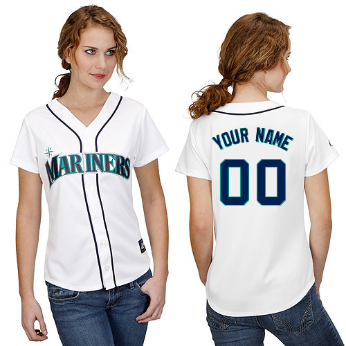 Customized Seattle Mariners Baseball Jersey-Women's Stitched Home White Cool Base MLB Jersey,We sell and wholesale Customized Seattle Mariners Baseball Jersey-Women's Stitched Home White Cool Base MLB Jersey on line form chian!