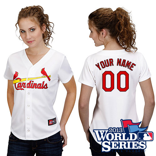 Customized St. Louis Cardinals Baseball Jersey-Women's Stitched Home White Cool Base World Series MLB Jersey,We sell and wholesale Customized St. Louis Cardinals Baseball Jersey-Women's Stitched Home White Cool Base World Series MLB Jersey on line form chian!