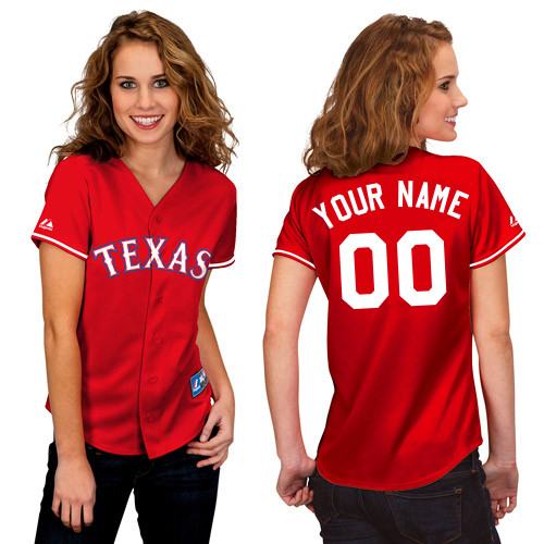 Customized Texas Rangers Baseball Jersey-Women's Stitched 2014 Alternate Red Cool Base MLB Jersey,We sell and wholesale Customized Texas Rangers Baseball Jersey-Women's Stitched 2014 Alternate Red Cool Base MLB Jersey on line form chian!