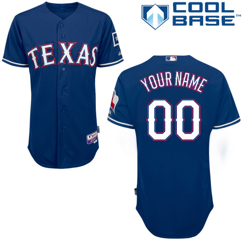 Customized Texas Rangers MLB Jersey-Men's Stitched Alternate Blue 2014 Cool Base Baseball Jersey,We sell and wholesale Customized Texas Rangers MLB Jersey-Men's Stitched Alternate Blue 2014 Cool Base Baseball Jersey on line form chian!