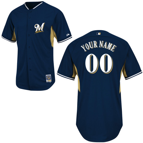 Customized Youth MLB Jersey-Milwaukee Brewers Stitched 2014 Dark Blue Cool Base BP Baseball Jersey,We sell and wholesale Customized Youth MLB Jersey-Milwaukee Brewers Stitched 2014 Dark Blue Cool Base BP Baseball Jersey on line form chian!