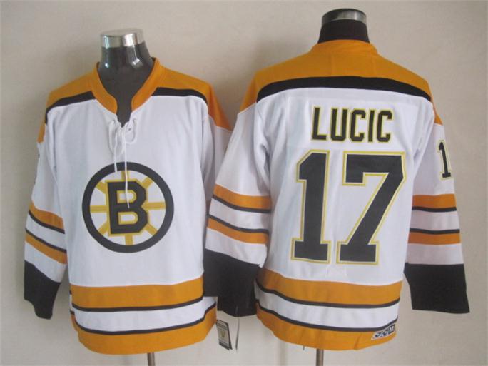 Boston Bruins #17 Milan Lucic White-Yellow CCM Throwback Jerseys,We sell and wholesale Boston Bruins #17 Milan Lucic White-Yellow CCM Throwback Jerseys on line form chian!
