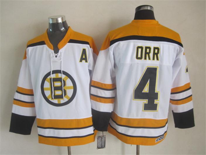 Boston Bruins #4 Bobby Orr White-Yellow CCM Throwback Jerseys,We sell and wholesale Boston Bruins #4 Bobby Orr White-Yellow CCM Throwback Jerseys on line form chian!
