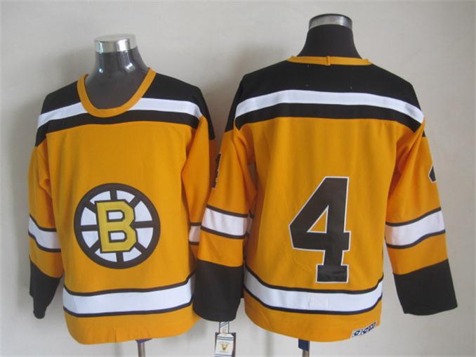 Boston Bruins #4 Bobby Orr Yellow CCM Throwback Jerseys,We sell and wholesale Boston Bruins #4 Bobby Orr Yellow CCM Throwback Jerseys on line form chian!