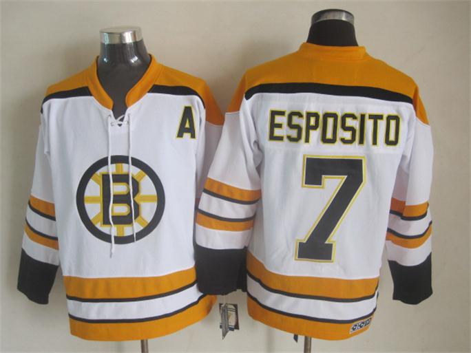 Boston Bruins #7 Phil Esposito White-Yellow CCM Throwback Jerseys,We sell and wholesale Boston Bruins #7 Phil Esposito White-Yellow CCM Throwback Jerseys on line form chian!
