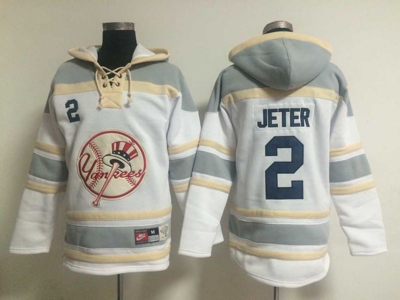 New York Yankees #2 Derek Jeter White Hoodie,We sell and wholesale New York Yankees #2 Derek Jeter White Hoodie on line form chian!