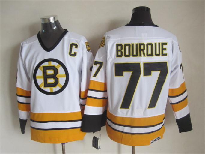Boston Bruins #77 Ray Bourque White Throwback CCM Jerseys,We sell and wholesale Boston Bruins #77 Ray Bourque White Throwback CCM Jerseys on line form chian!