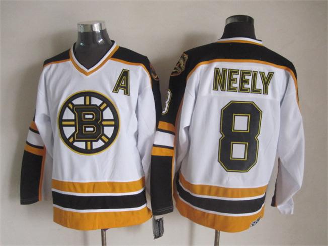 Boston Bruins #8 Cam Neely White CCM Throwback Jerseys,We sell and wholesale Boston Bruins #8 Cam Neely White CCM Throwback Jerseys on line form chian!