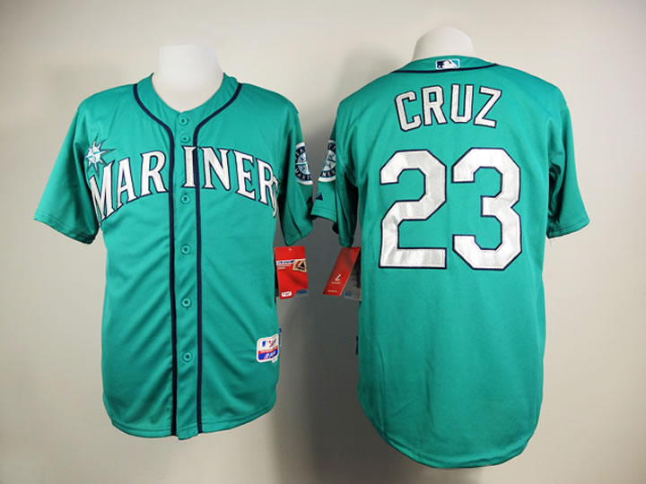 Seattle Mariners #23 Nelson Cruz Green With Silver Jersey,We sell and wholesale Seattle Mariners #23 Nelson Cruz Green With Silver Jersey on line form chian!