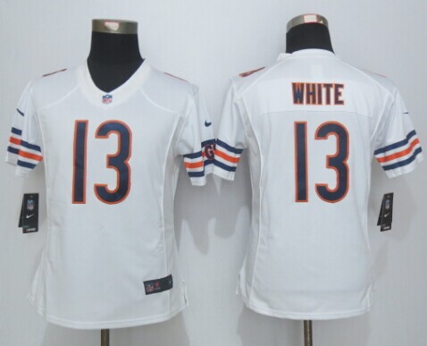 Womens Nike Limited Chicago Bears #13 Kevin White White Jerseys,We sell and wholesale Womens Nike Limited Chicago Bears #13 Kevin White White Jerseys on line form chian!