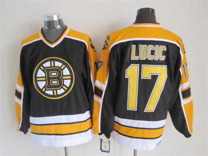 Boston Bruins #17 Milan Lucic Black-Yellow CCM Throwback Jerseys,We sell and wholesale Boston Bruins #17 Milan Lucic Black-Yellow CCM Throwback Jerseys on line form chian!