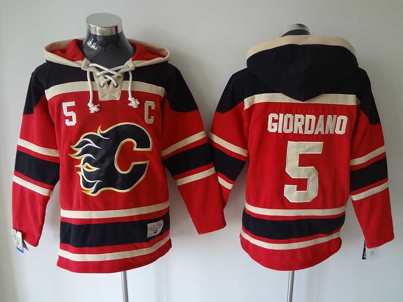 Calgary Flames #5 Mark Giordano Red Hoodie,We sell and wholesale Calgary Flames #5 Mark Giordano Red Hoodie on line form chian!