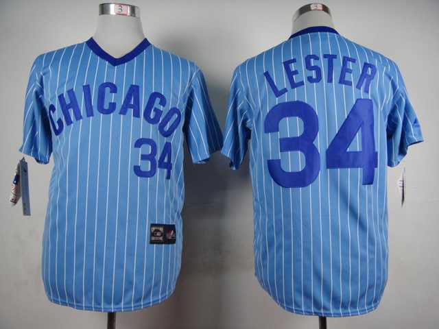 Chicago Cubs #34 Jon Lester Blue Pinstripe Throwback Pullover Jerseys,We sell and wholesale Chicago Cubs #34 Jon Lester Blue Pinstripe Throwback Pullover Jerseys on line form chian!