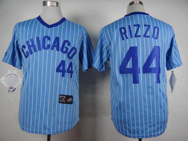 Chicago Cubs #44 Anthony Rizzo Blue Pinstripe Throwback Pullover Jerseys,We sell and wholesale Chicago Cubs #44 Anthony Rizzo Blue Pinstripe Throwback Pullover Jerseys on line form chian!