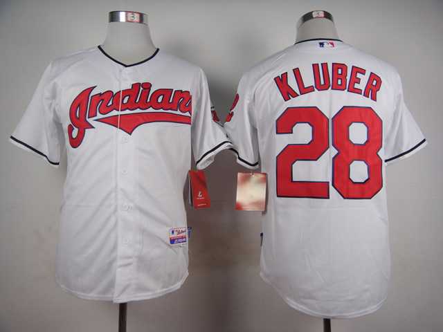 Cleveland Indians #28 Corey Kluber White Cool Base Jerseys,We sell and wholesale Cleveland Indians #28 Corey Kluber White Cool Base Jerseys on line form chian!