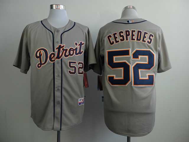 Detroit Tigers #52 Yoenis Cespedes Gray Cool Base Jerseys,We sell and wholesale Detroit Tigers #52 Yoenis Cespedes Gray Cool Base Jerseys on line form chian!