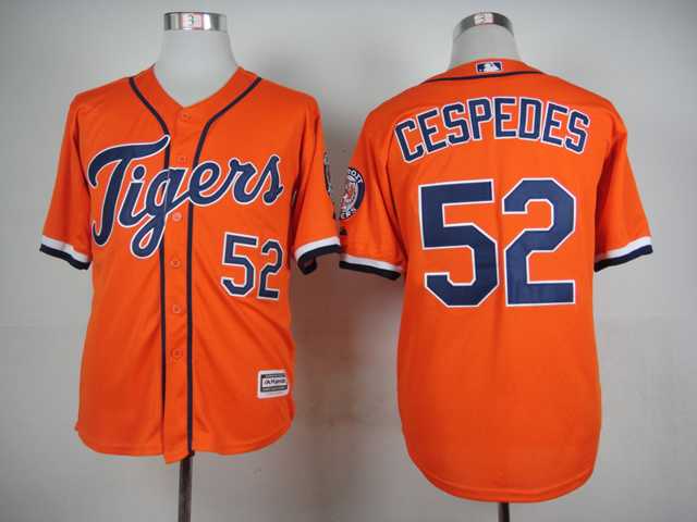 Detroit Tigers #52 Yoenis Cespedes Orange Jerseys,We sell and wholesale Detroit Tigers #52 Yoenis Cespedes Orange Jerseys on line form chian!