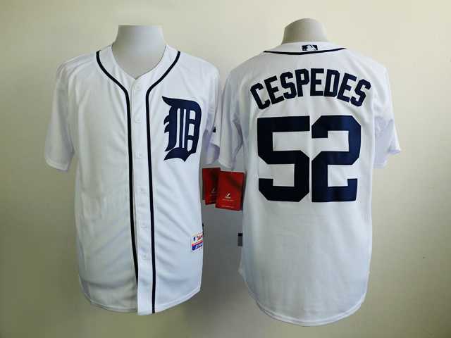 Detroit Tigers #52 Yoenis Cespedes White Cool Base Jerseys,We sell and wholesale Detroit Tigers #52 Yoenis Cespedes White Cool Base Jerseys on line form chian!