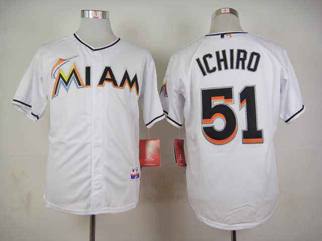Miami Marlins #51 Suzuki Ichiro White Cool Base Jerseys,We sell and wholesale Miami Marlins #51 Suzuki Ichiro White Cool Base Jerseys on line form chian!