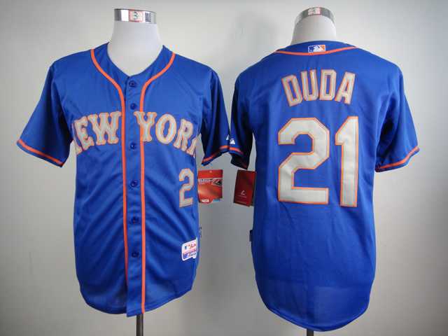 New York Mets #21 Lucas Duda Blue With Gray NO Cool Base Jerseys,We sell and wholesale New York Mets #21 Lucas Duda Blue With Gray NO Cool Base Jerseys on line form chian!