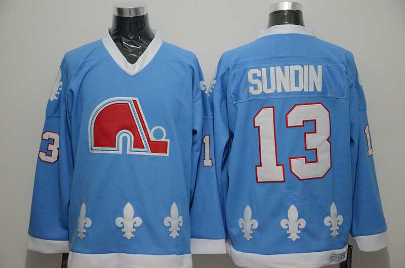 Quebec Nordiques #13 Sundin Light Blue CCM Throwback Jerseys,We sell and wholesale Quebec Nordiques #13 Sundin Light Blue CCM Throwback Jerseys on line form chian!