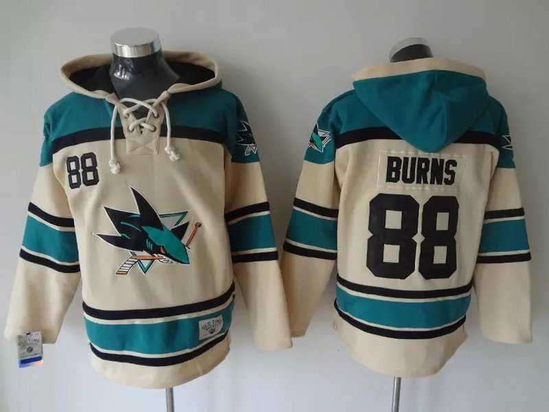 San Jose Sharks #88 Brent Burns Cream Hoodie,We sell and wholesale San Jose Sharks #88 Brent Burns Cream Hoodie on line form chian!