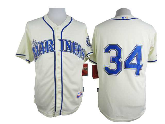 Seattle Mariners #34 Felix Hernandez Cream Cool Base Jerseys,We sell and wholesale Seattle Mariners #34 Felix Hernandez Cream Cool Base Jerseys on line form chian!