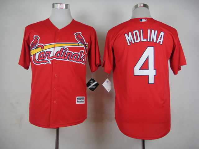 St. Louis Cardinals #4 Yadier Molina Red New Cool Base Jerseys,We sell and wholesale St. Louis Cardinals #4 Yadier Molina Red New Cool Base Jerseys on line form chian!