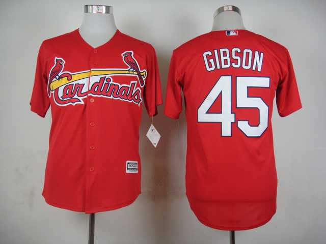 St. Louis Cardinals #45 Bob Gibson Red New Cool Base Jerseys,We sell and wholesale St. Louis Cardinals #45 Bob Gibson Red New Cool Base Jerseys on line form chian!