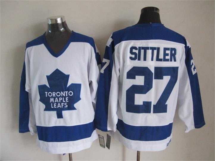 Toronto Maple Leafs #27 Darryl Sittler White-Blue CCM Throwback Jerseys,We sell and wholesale Toronto Maple Leafs #27 Darryl Sittler White-Blue CCM Throwback Jerseys on line form chian!