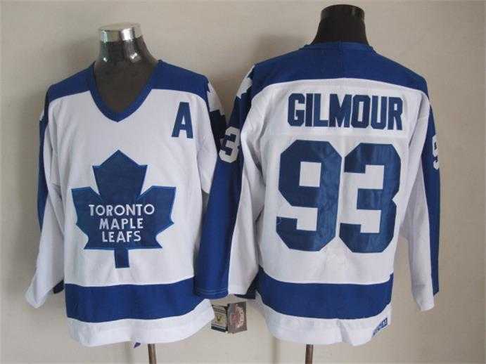 Toronto Maple Leafs #93 Doug Gilmour White-Blue CCM Throwback Jerseys,We sell and wholesale Toronto Maple Leafs #93 Doug Gilmour White-Blue CCM Throwback Jerseys on line form chian!