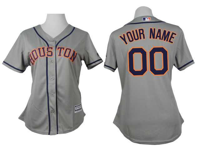 Customized Houston Astros MLB Jerseys-Women's Stitched 2015 Gray Cool Base Baseball Jersey,We sell and wholesale Customized Houston Astros MLB Jerseys-Women's Stitched 2015 Gray Cool Base Baseball Jersey on line form chian!
