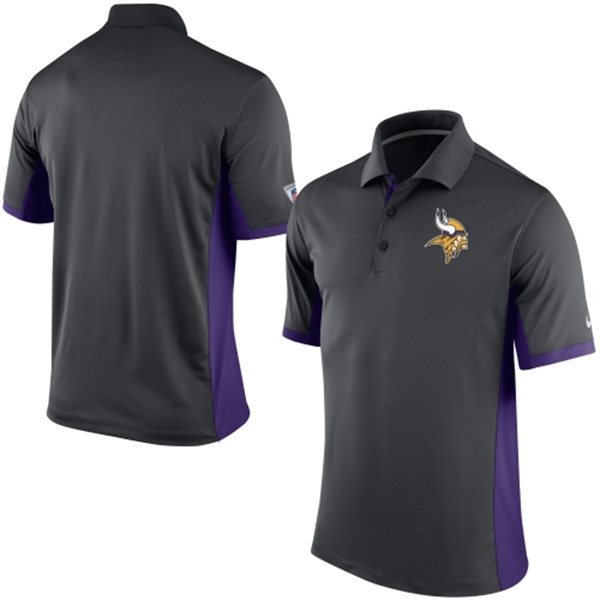 Minnesota Vikings Team Logo Dark Gray Polo Shirt,We sell and wholesale Minnesota Vikings Team Logo Dark Gray Polo Shirt on line form chian!