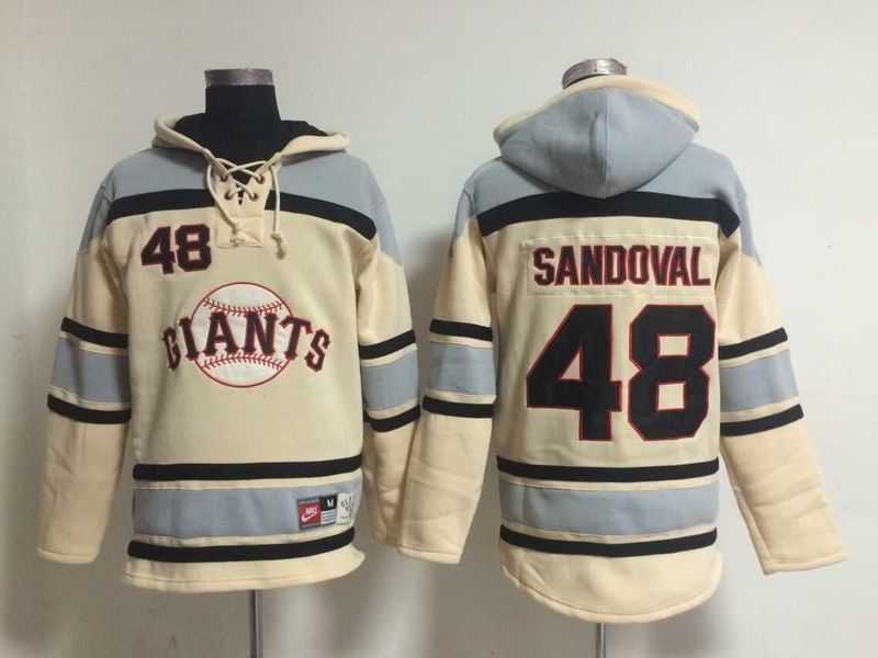San Francisco Giants #48 Pablo Sandoval Cream Hoodie,We sell and wholesale San Francisco Giants #48 Pablo Sandoval Cream Hoodie on line form chian!