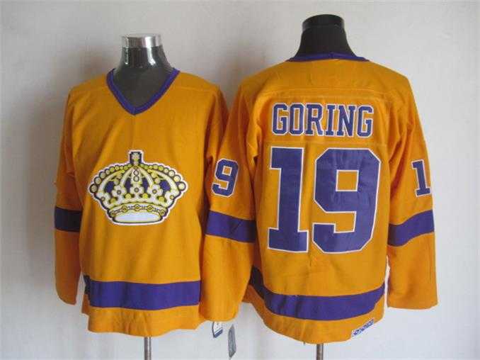 Los Angeles Kings #19 Goring Yellow-Purple CCM Throwback Jerseys,We sell and wholesale Los Angeles Kings #19 Goring Yellow-Purple CCM Throwback Jerseys on line form chian!