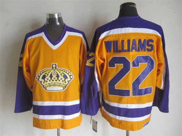 Los Angeles Kings #22 Williams CCM Throwback Yellow Jerseys,We sell and wholesale Los Angeles Kings #22 Williams CCM Throwback Yellow Jerseys on line form chian!