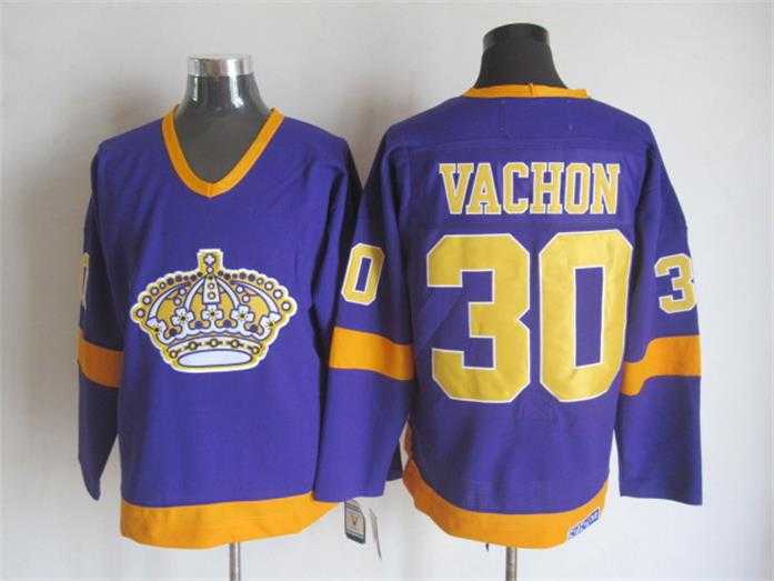 Los Angeles Kings #30 Vachon Purple-Yellow CCM Throwback Jerseys,We sell and wholesale Los Angeles Kings #30 Vachon Purple-Yellow CCM Throwback Jerseys on line form chian!